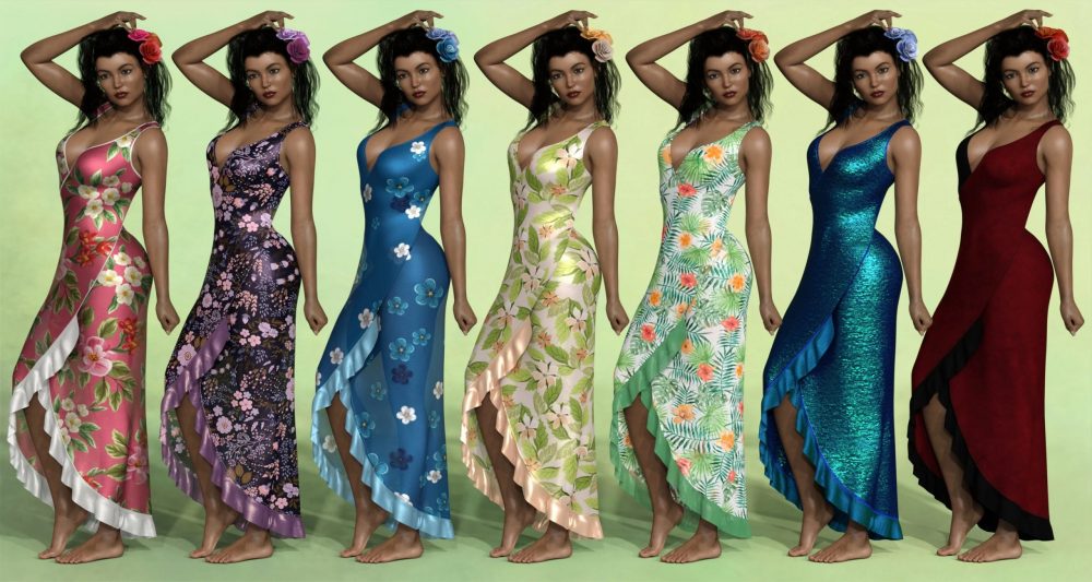 dForce Floral Fiesta Outfit for Genesis 8 Females