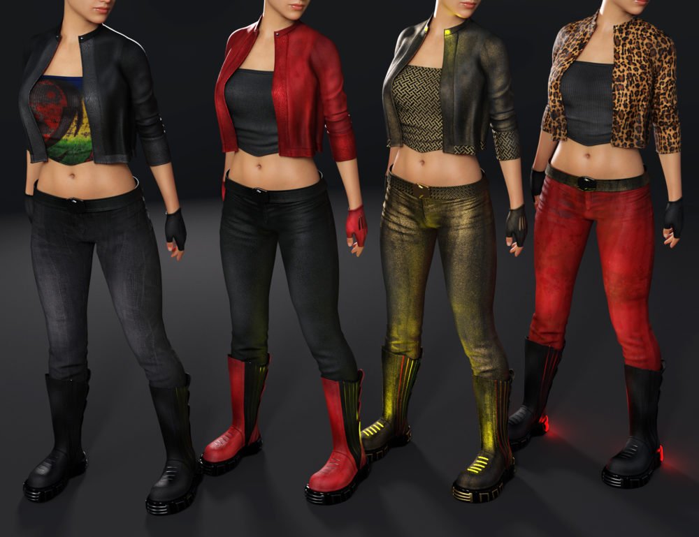 Midnight Rain Outfit for Genesis 8 Females