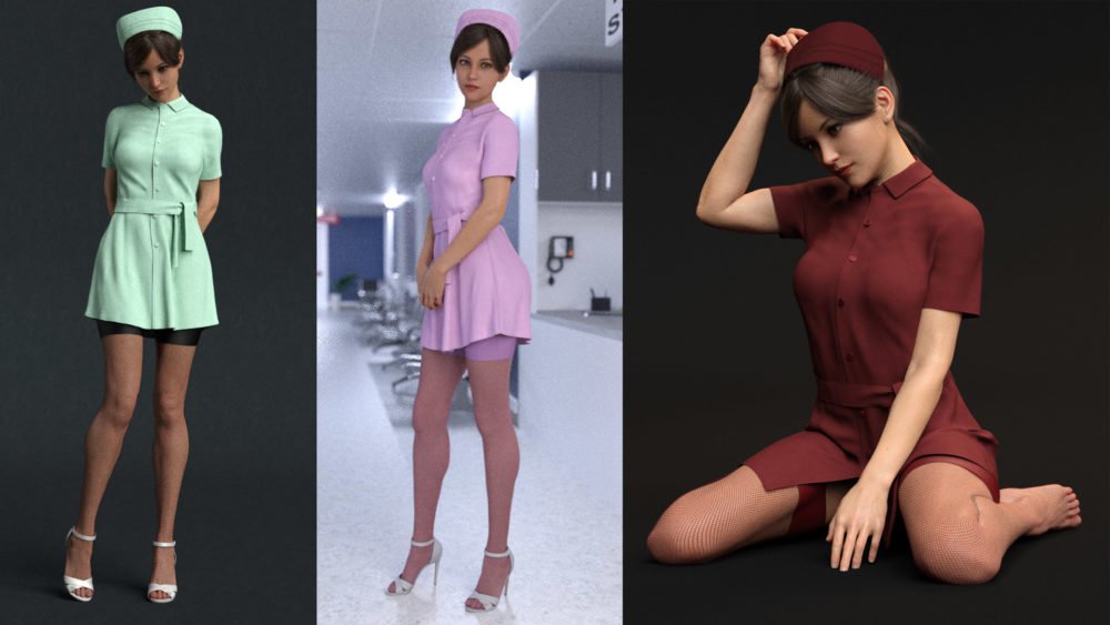 dForce Nurse Clothing And Poses For G8F