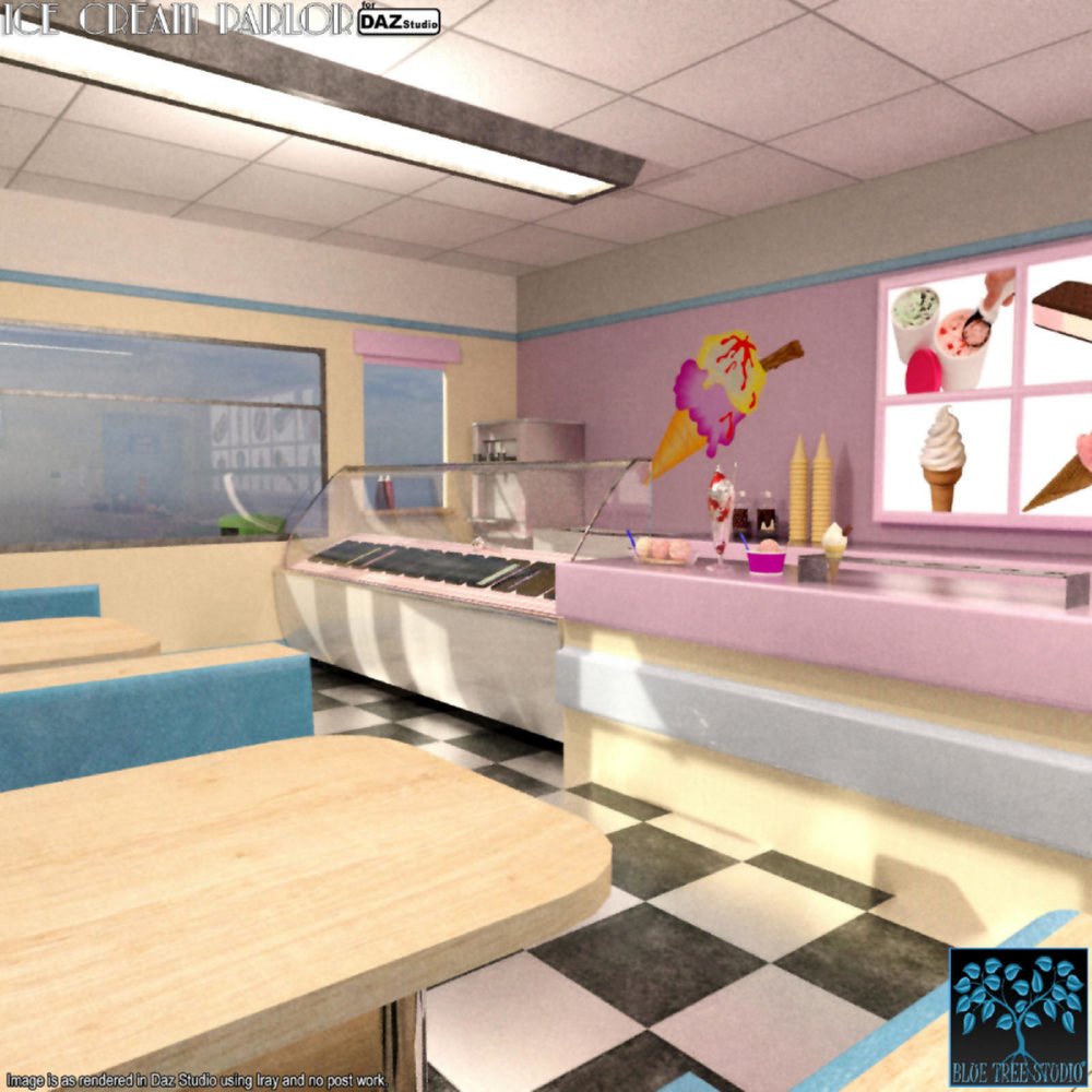 Ice Cream Parlor for Daz Studio