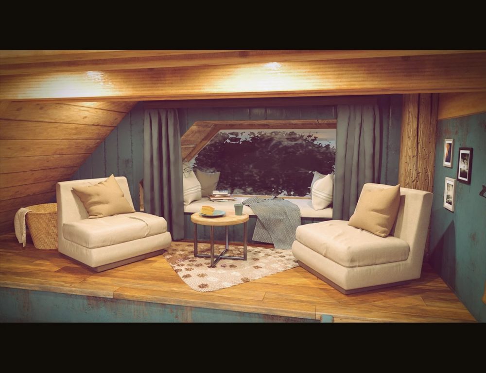 Winter Vacation Living Room