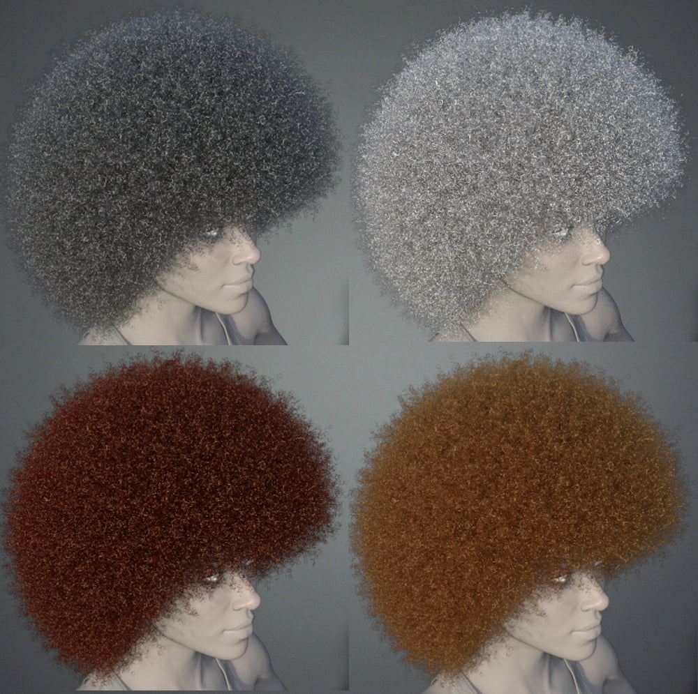 Afro Hair for Genesis 3 and 8