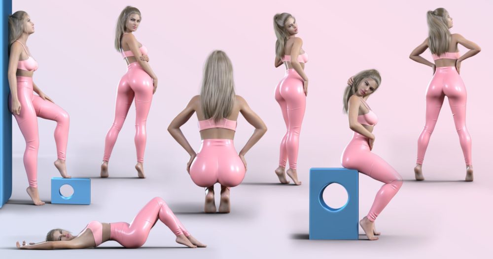 Z Natural Glute Morphs and Pose Mega Set for Genesis 8 and 8.1 Females