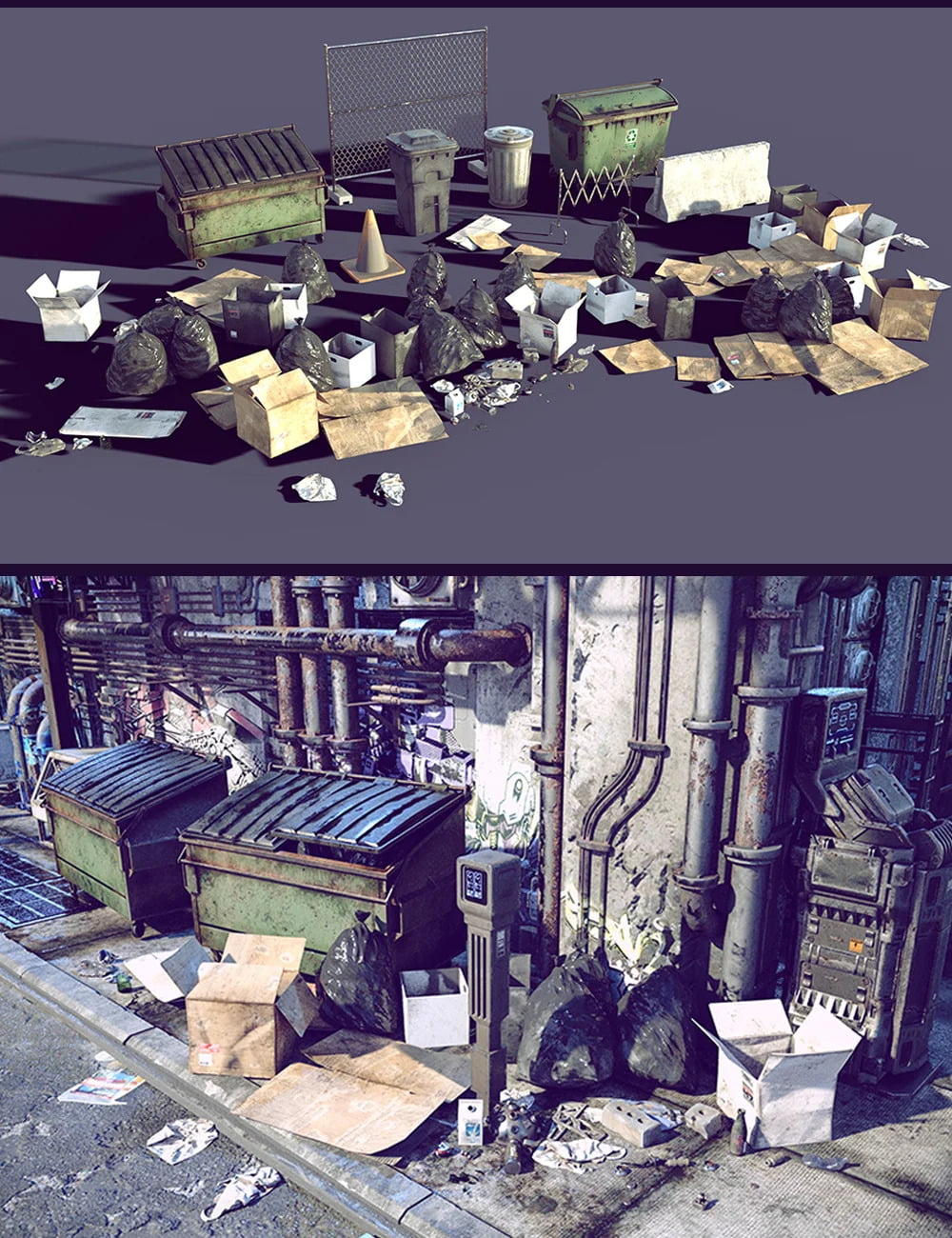 Cyberpunk Street Props