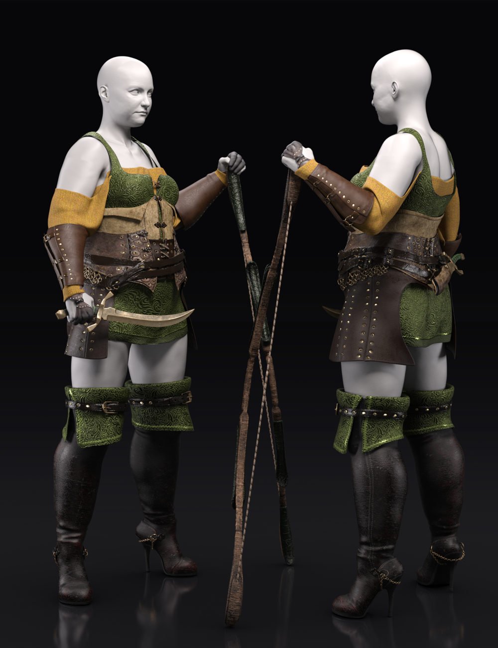 dForce White Raven Outfit for Genesis 8 Females