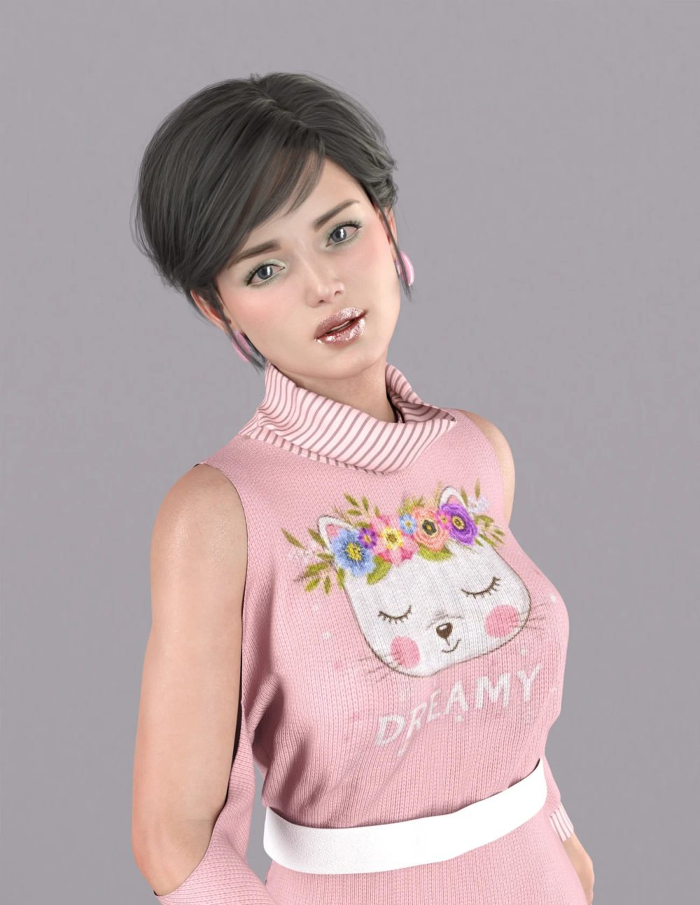 dForce Cold Shoulder: Graphic Knit Textures