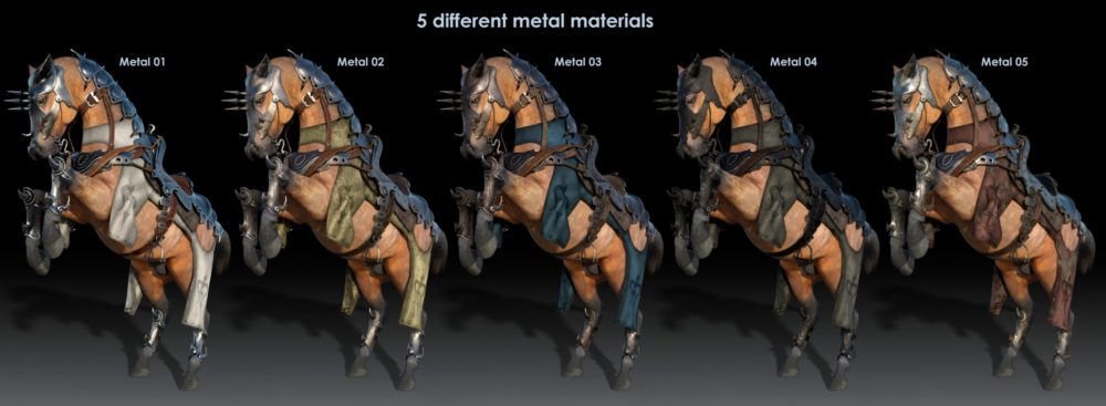 Guardian Horse Armor for DAZ Horse 2 Textures