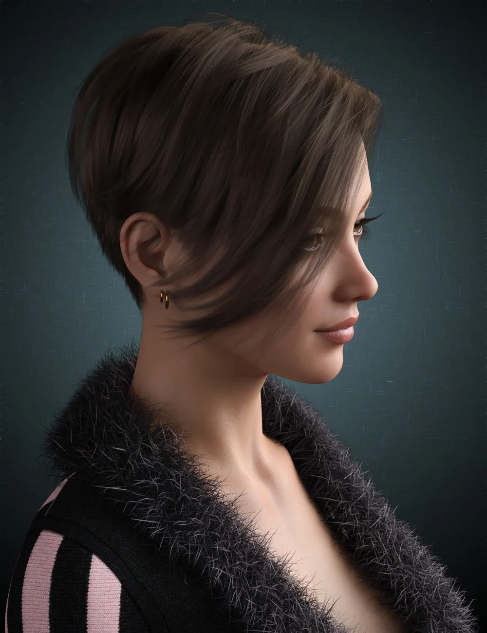 Janey Hair for Genesis 8 and 8.1 Female