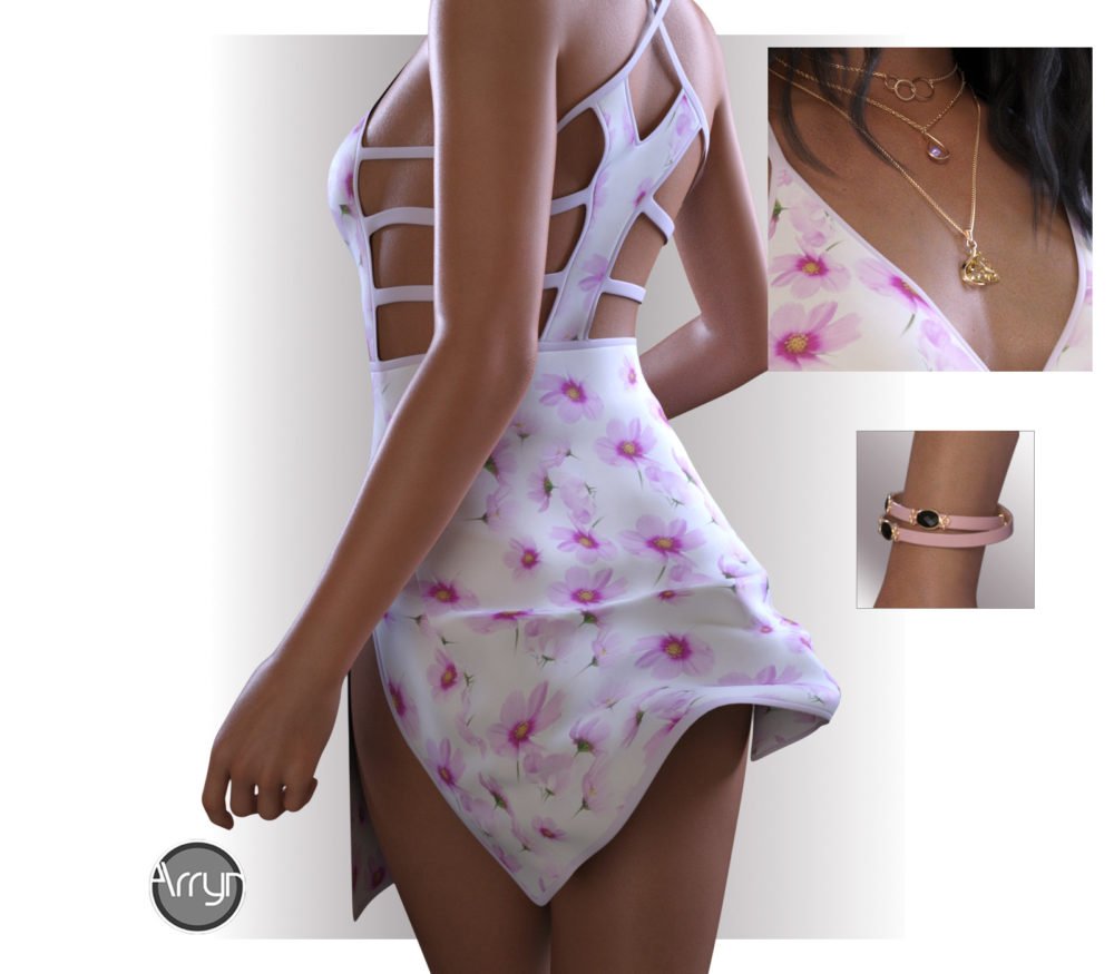 dForce Elise Cocktail Dress outfit for Genesis 8 Females