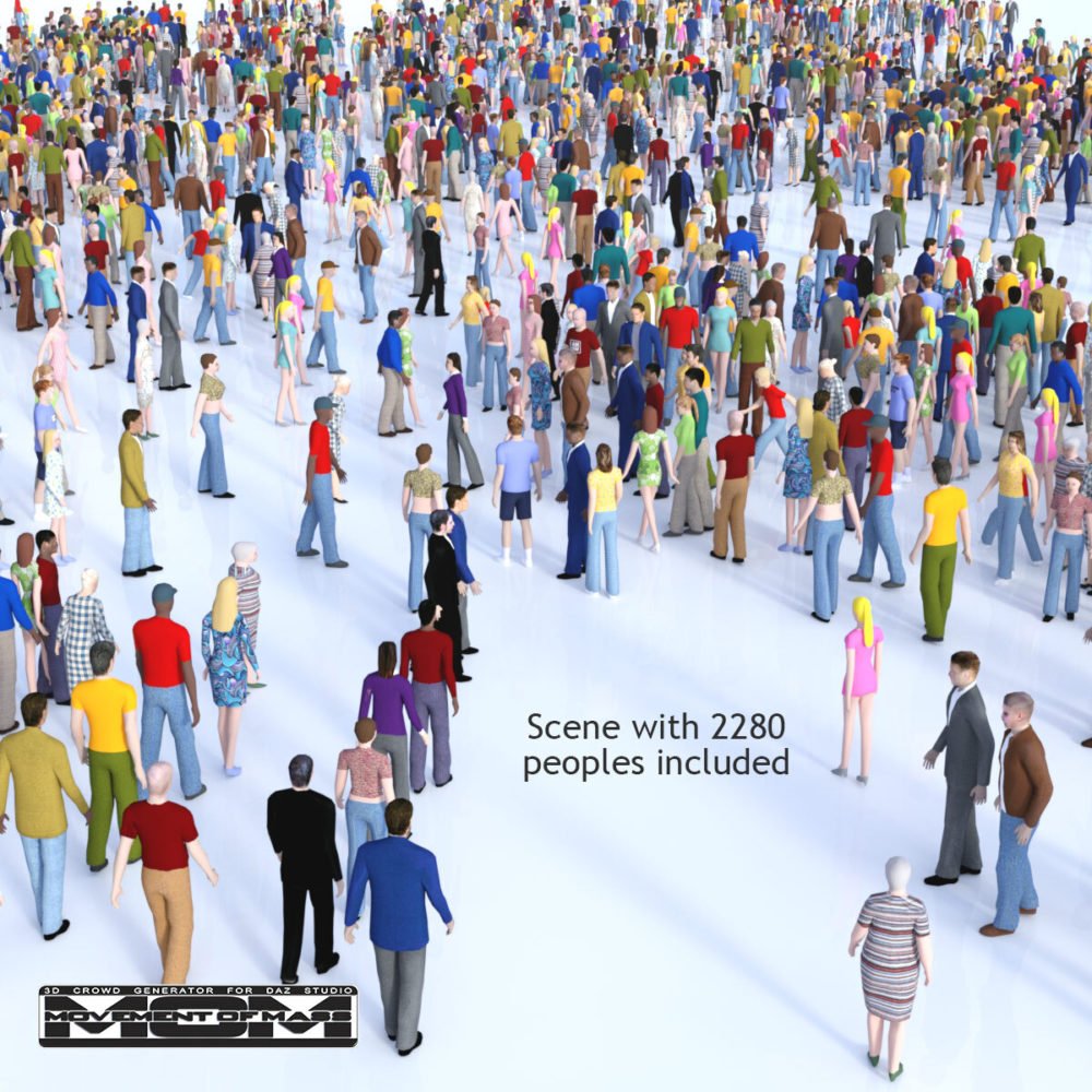 MOM 3D Crowd Generator for DS Iray