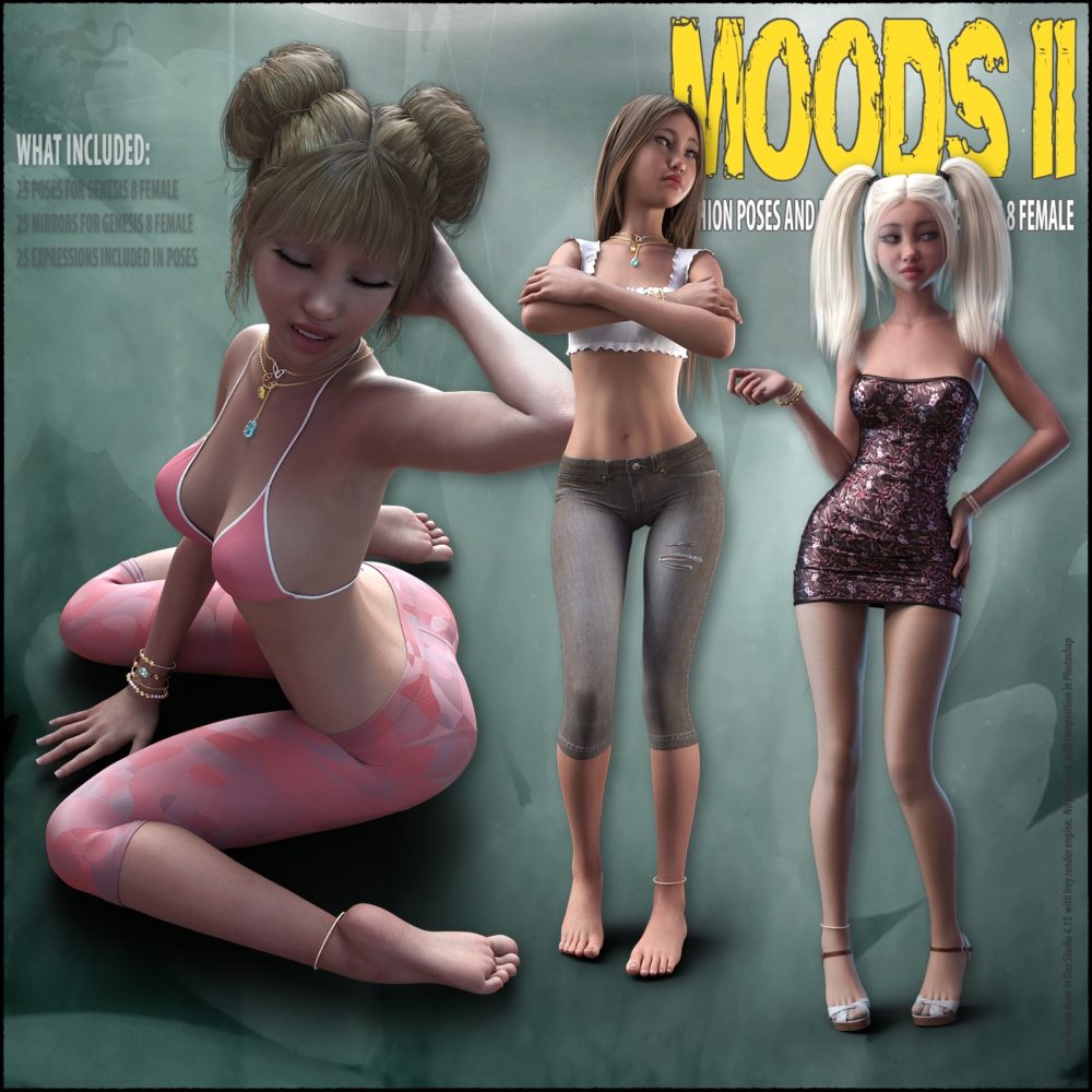 Moods 2 - Poses for Genesis 8