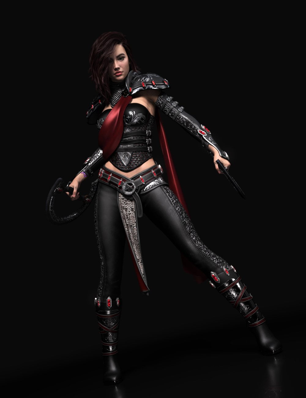 Samarah Shadow Rogue Outfit for Genesis 8.1 Females