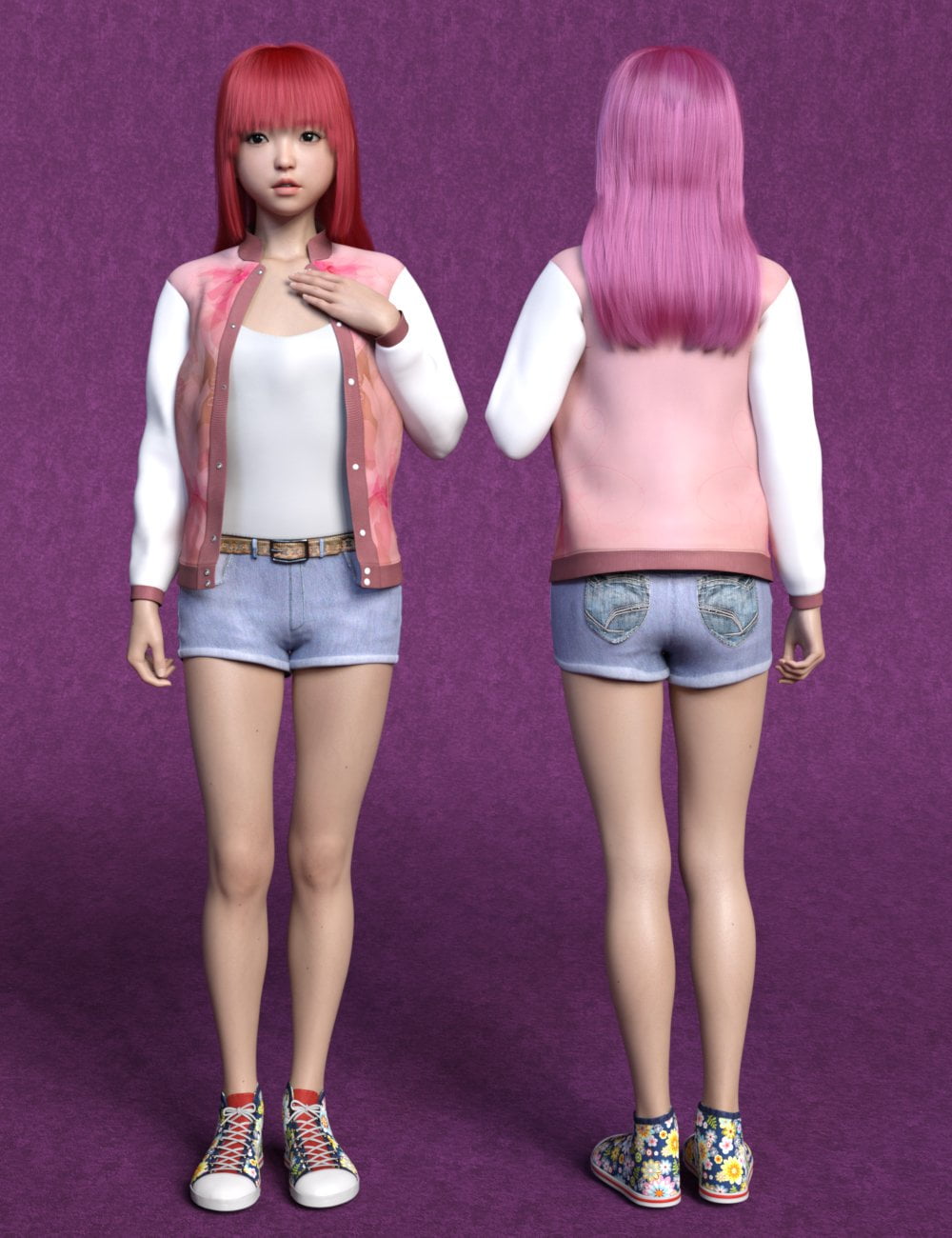 Yui Remake Character and Hair for Genesis 8.1 Female