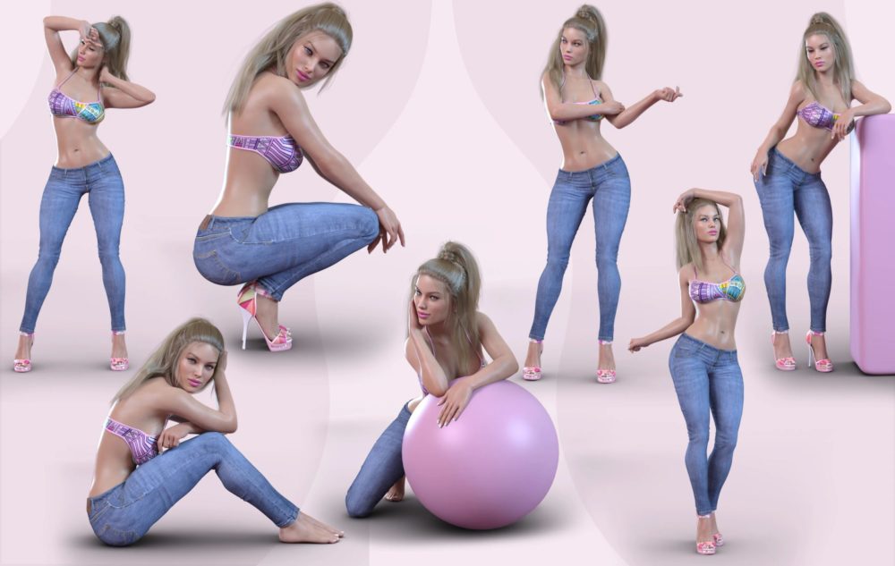 Z Petite Belle Shape and Pose Mega Set for Genesis 8 and 8.1 Females