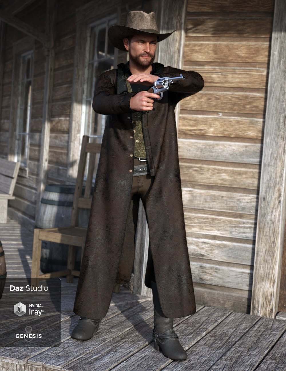 dForce Gunslinger Outfit Textures