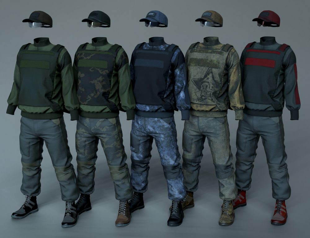 Street Tactical Fashion for Genesis 8 and 8.1 Male