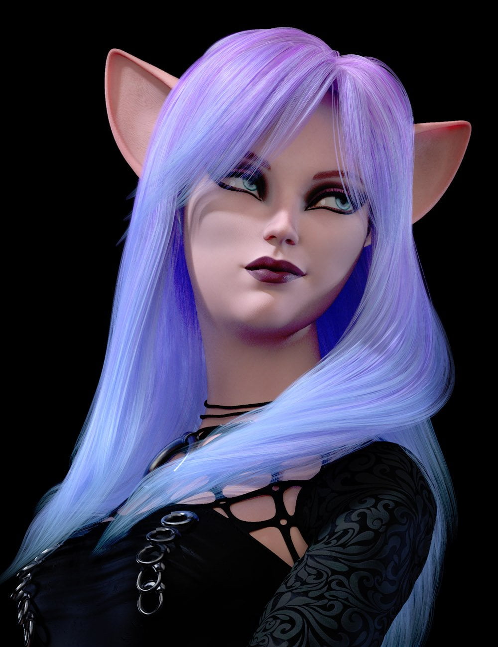 Kiko Hair for Genesis 8 and 8.1 Females ⋆ Freebies Daz 3D