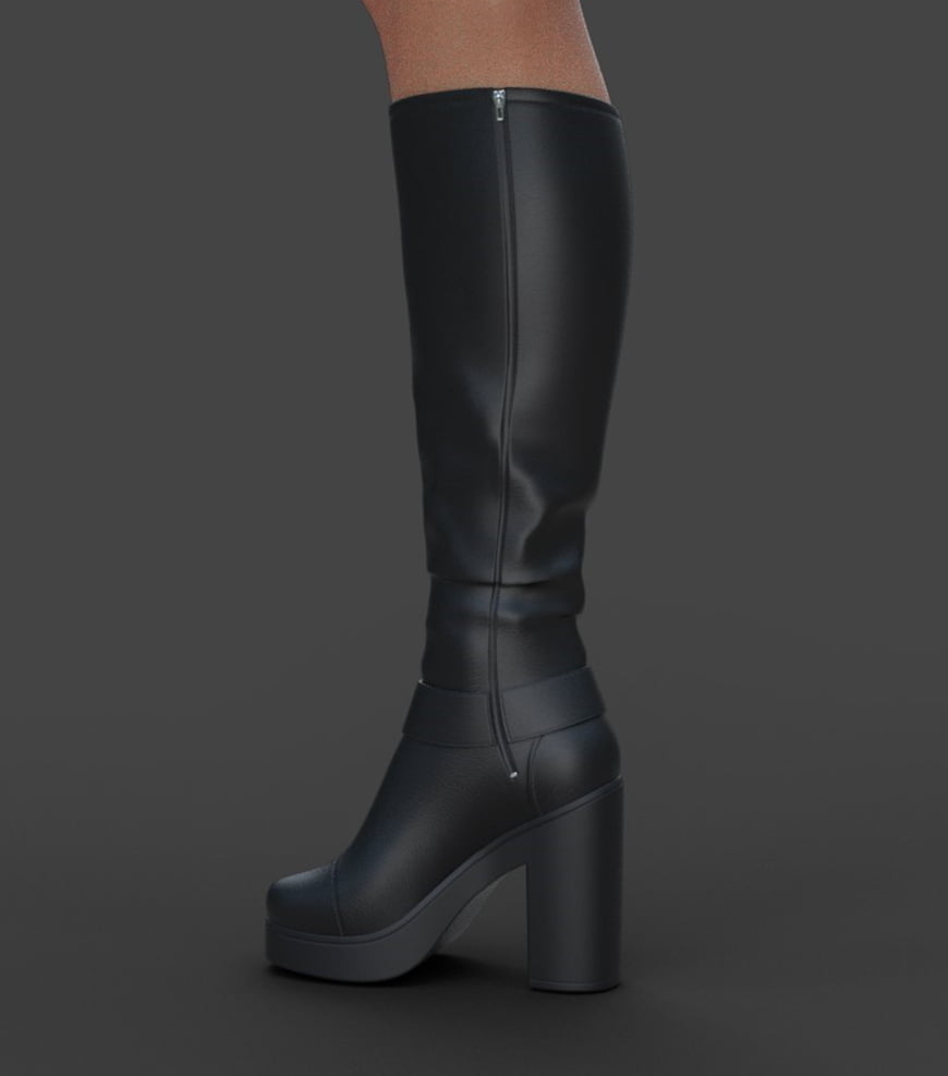 Leather boots for Genesis 8 Female