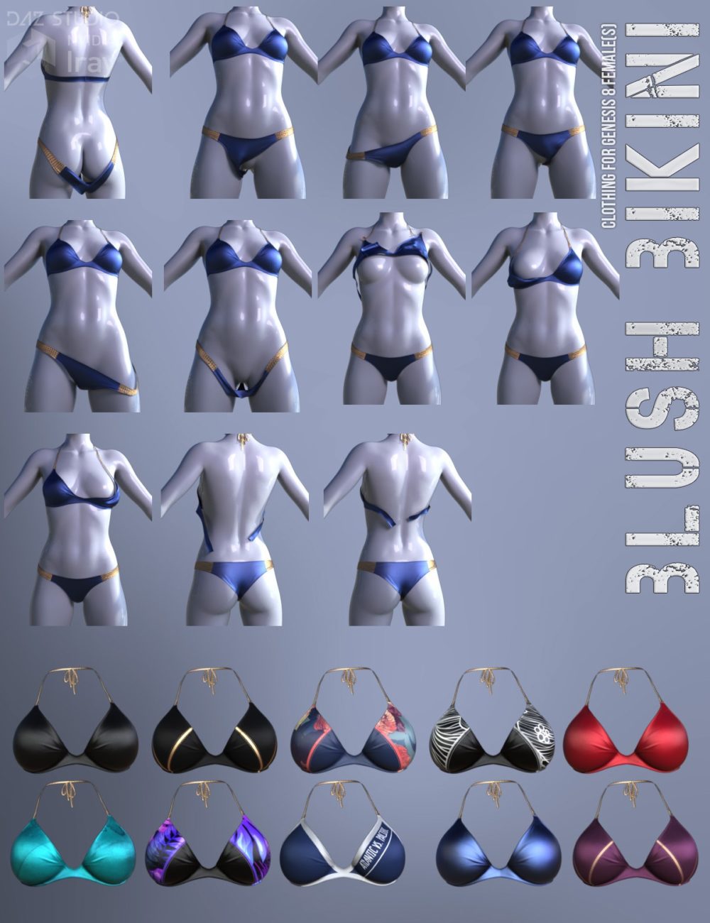 Blush Bikini for Genesis 8 Females