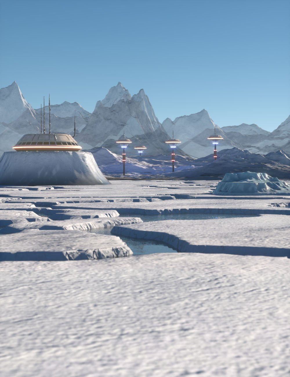 The Ice World Of Eros Prime Environment