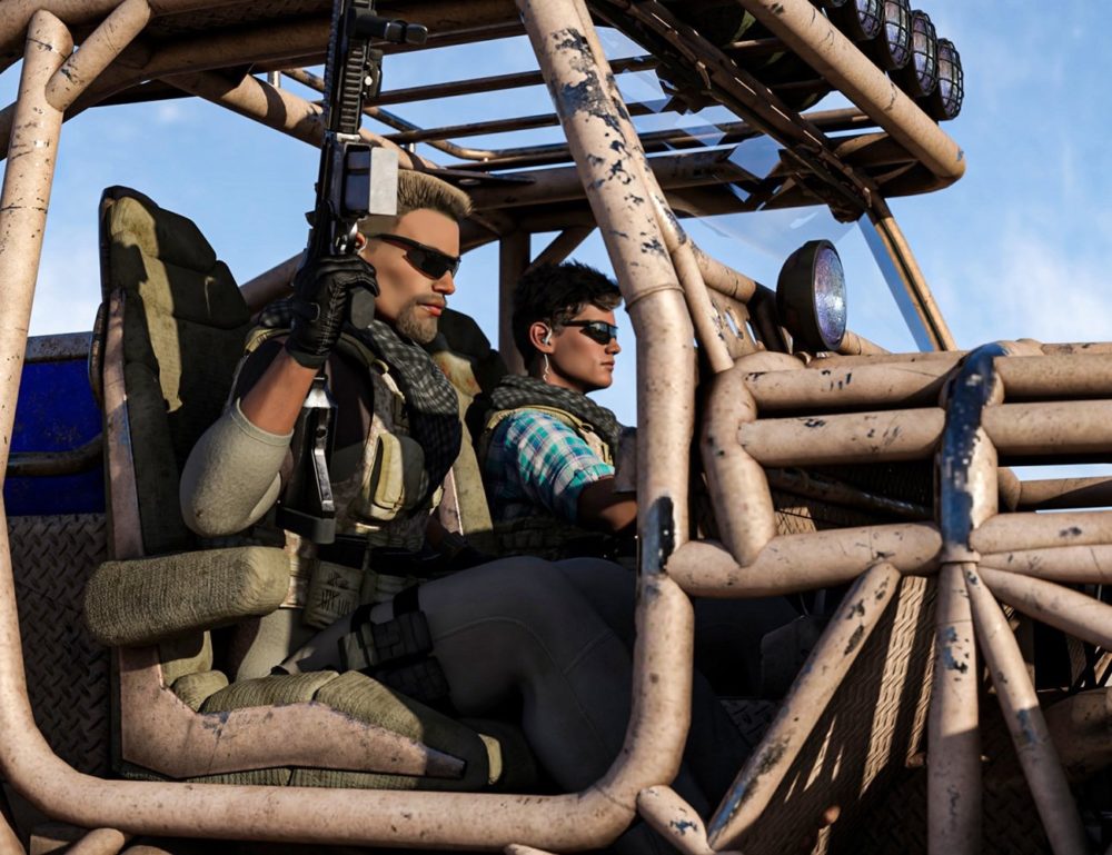 Snake Wrangler Truck Poses for Genesis 8 and 8.1