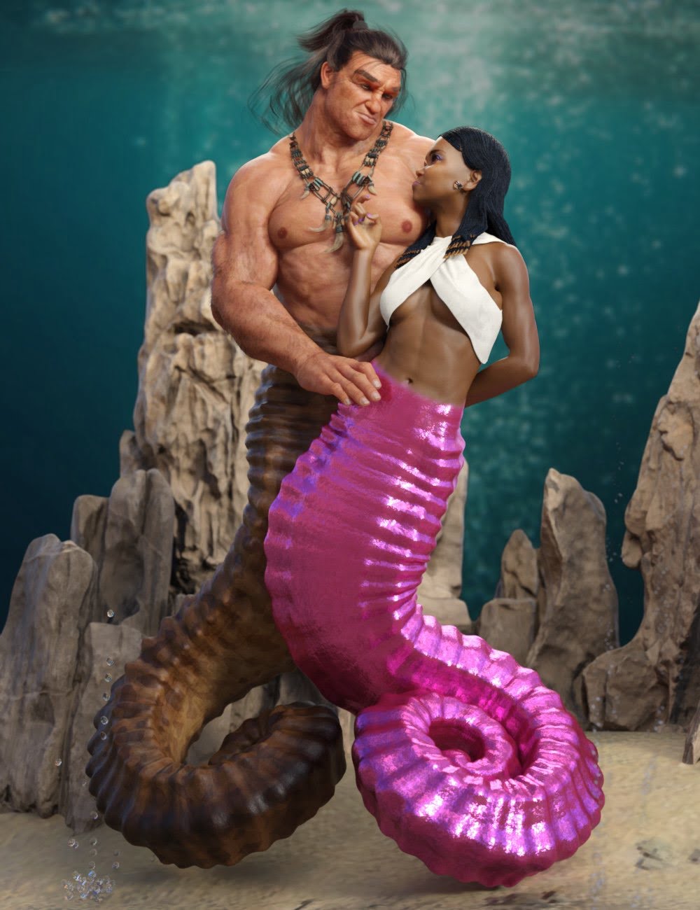 Seahorse Tails for Genesis 8.1 Males and Females