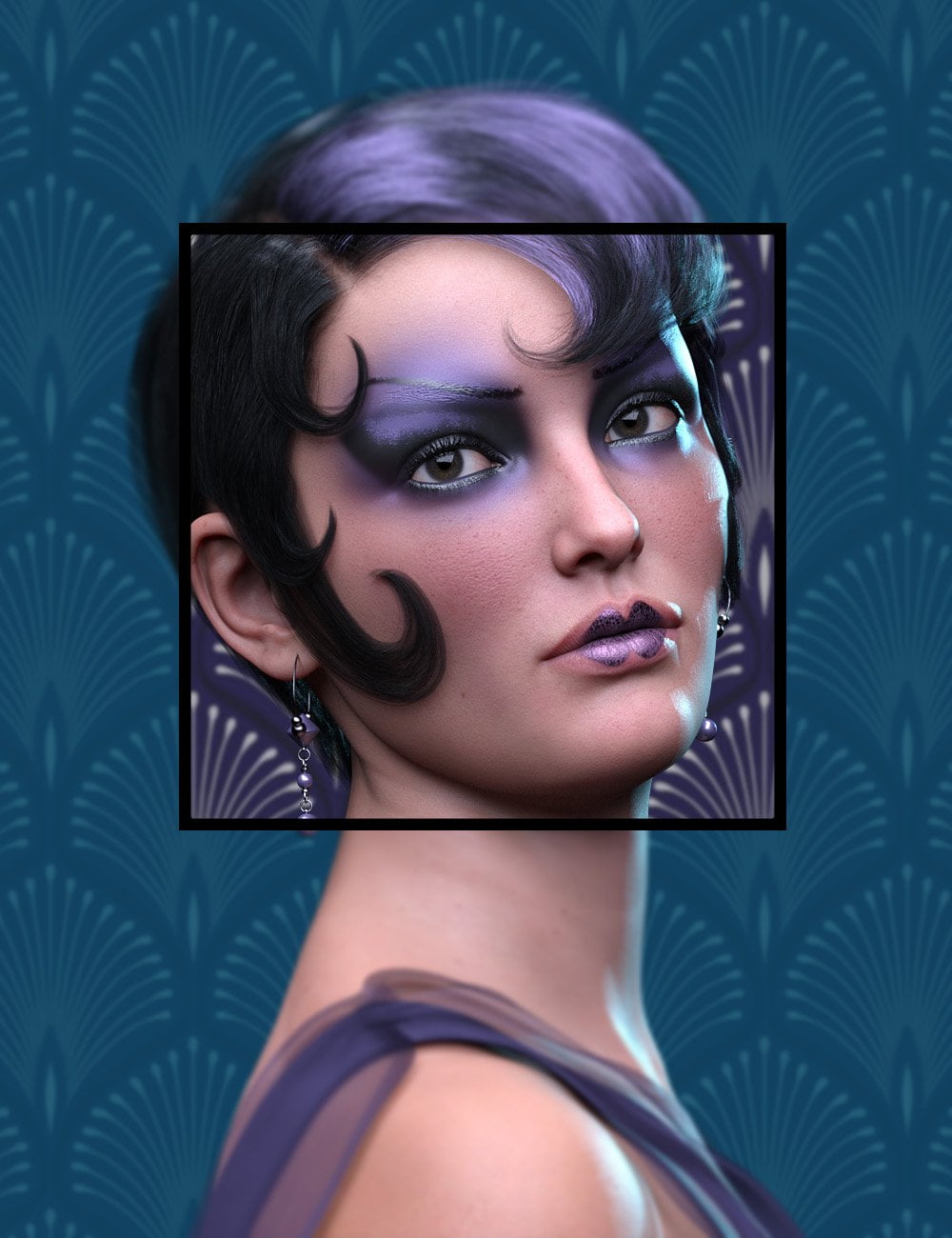 Roaring Twenties Makeup Builder for Genesis 8 Females
