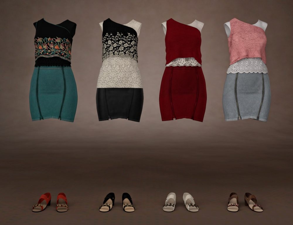 dForce Mariposa Princess Outfit Textures