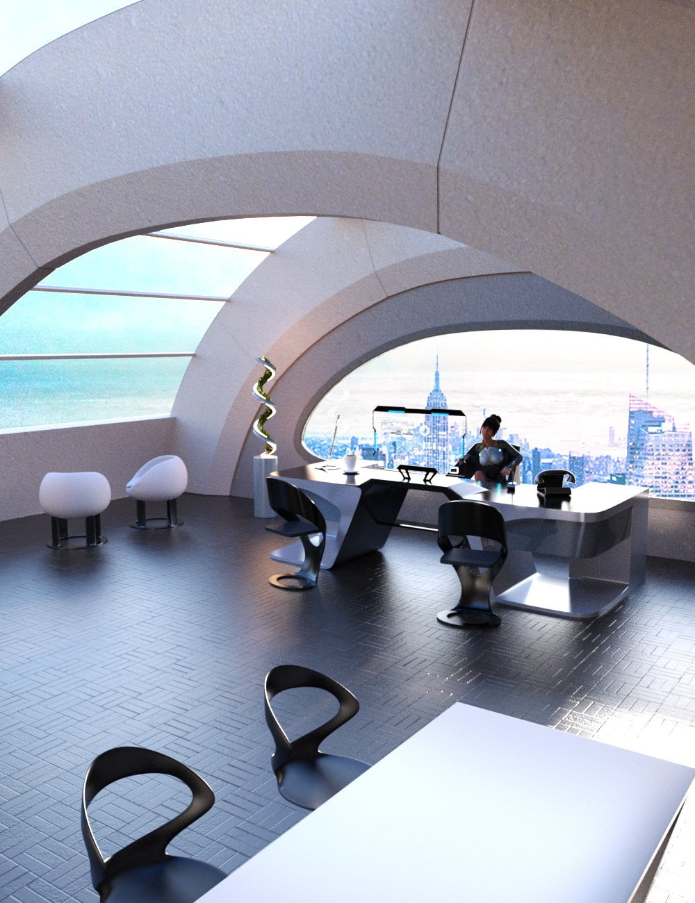 Futuristic Executive Office