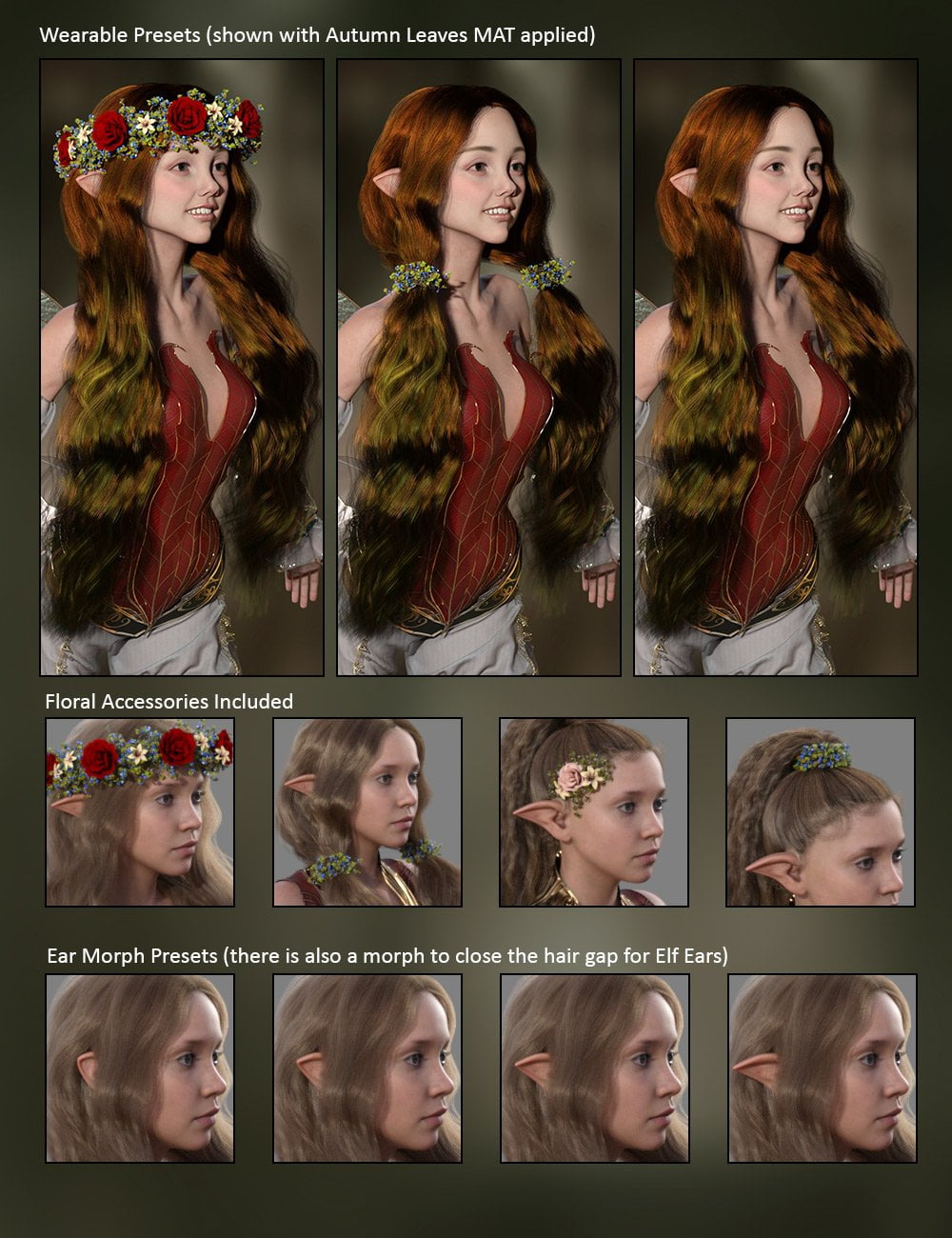 MRL dForce Fantasy Hair Pack 2 for Genesis 8 and 8.1 Females