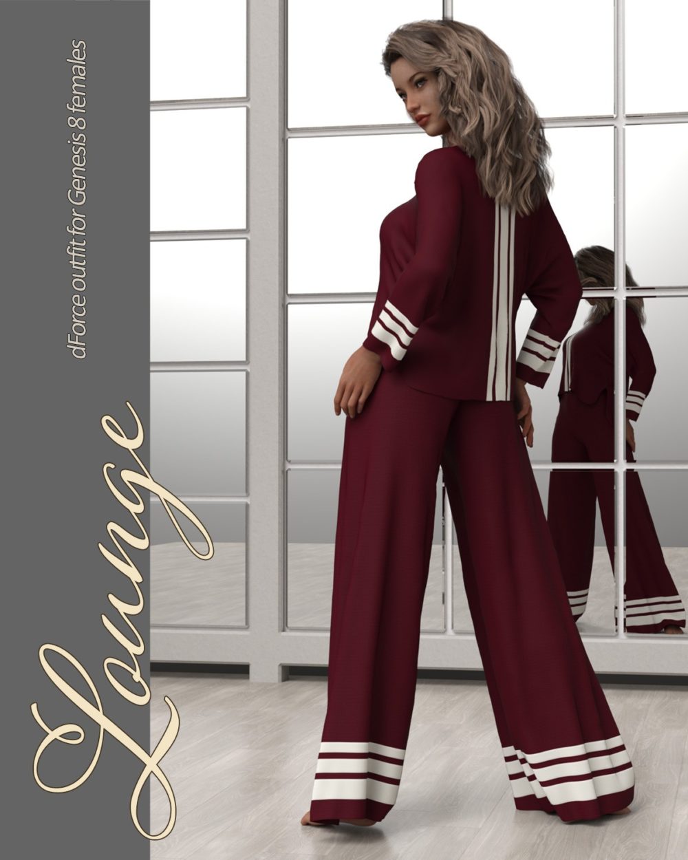 Lounge dForce outfit for Genesis 8 females