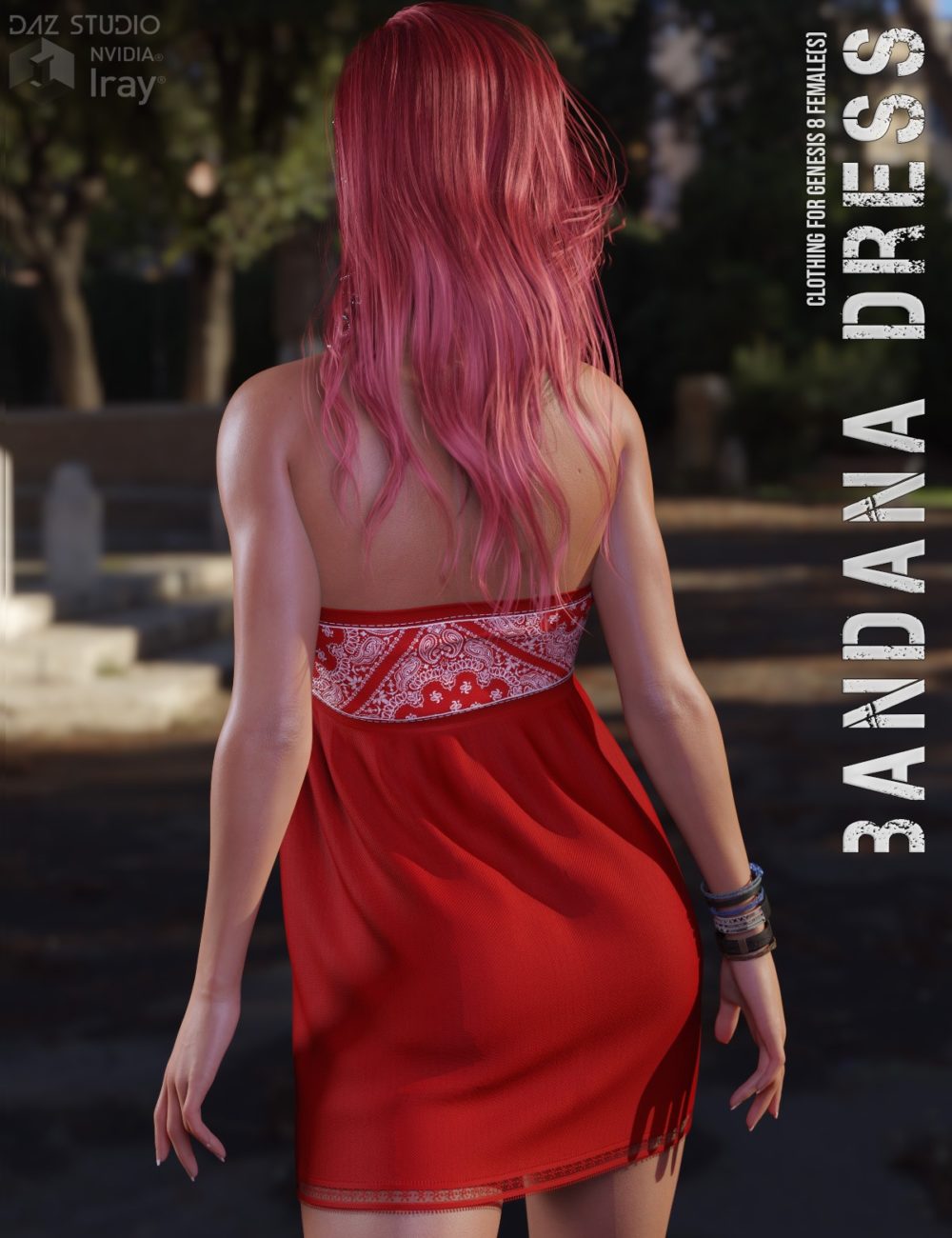 dForce Bandana Dress for Genesis 8 Females