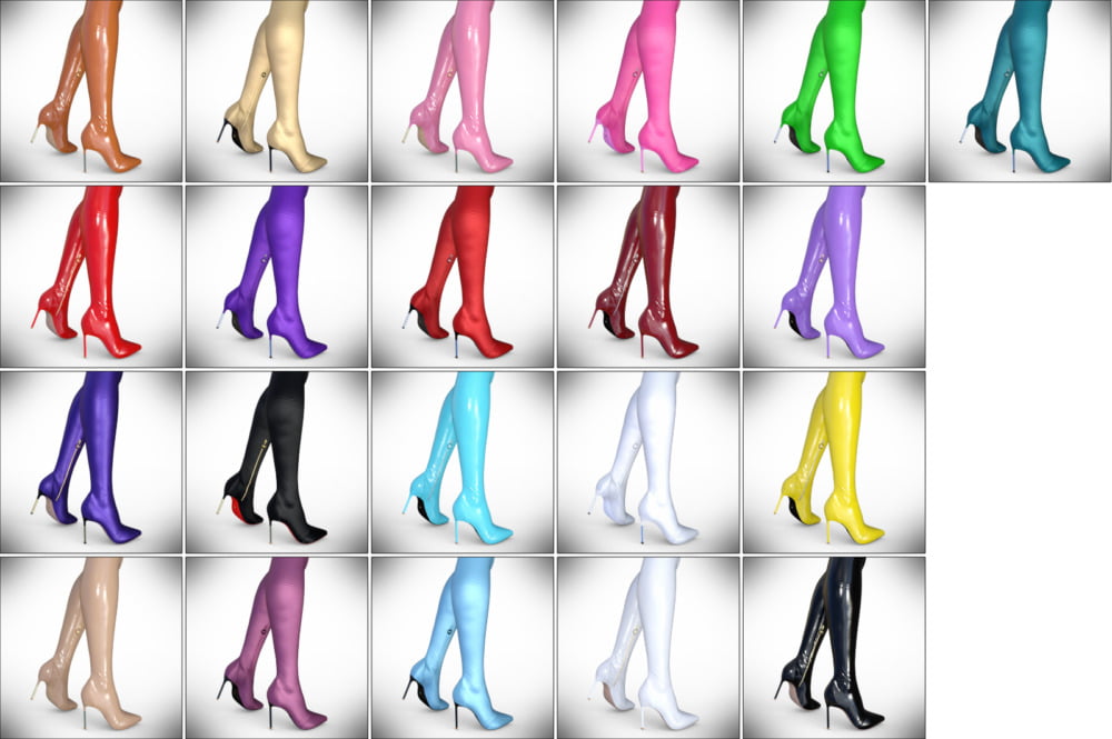 Hot Tight Thigh High Pointy Boots for G8F & G8.1F