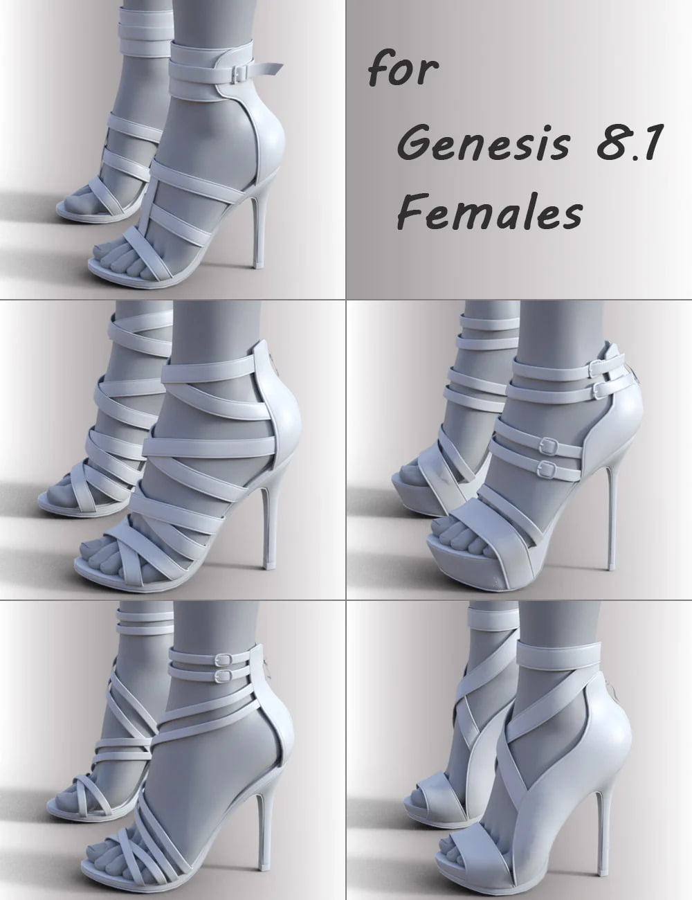 Shoes Remake for Genesis 8.1 Females Pack