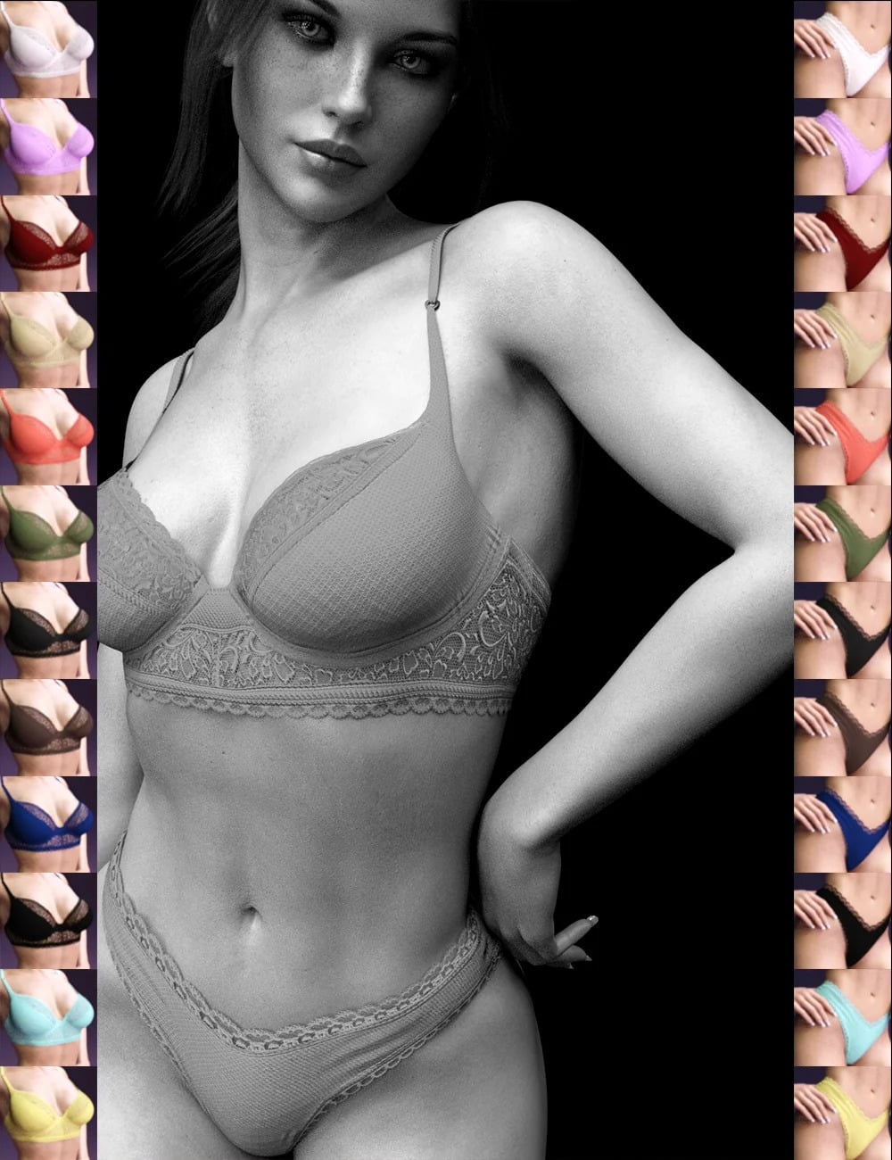 X-Fashion Private Lingerie Set For Genesis 8 and 8.1 Females