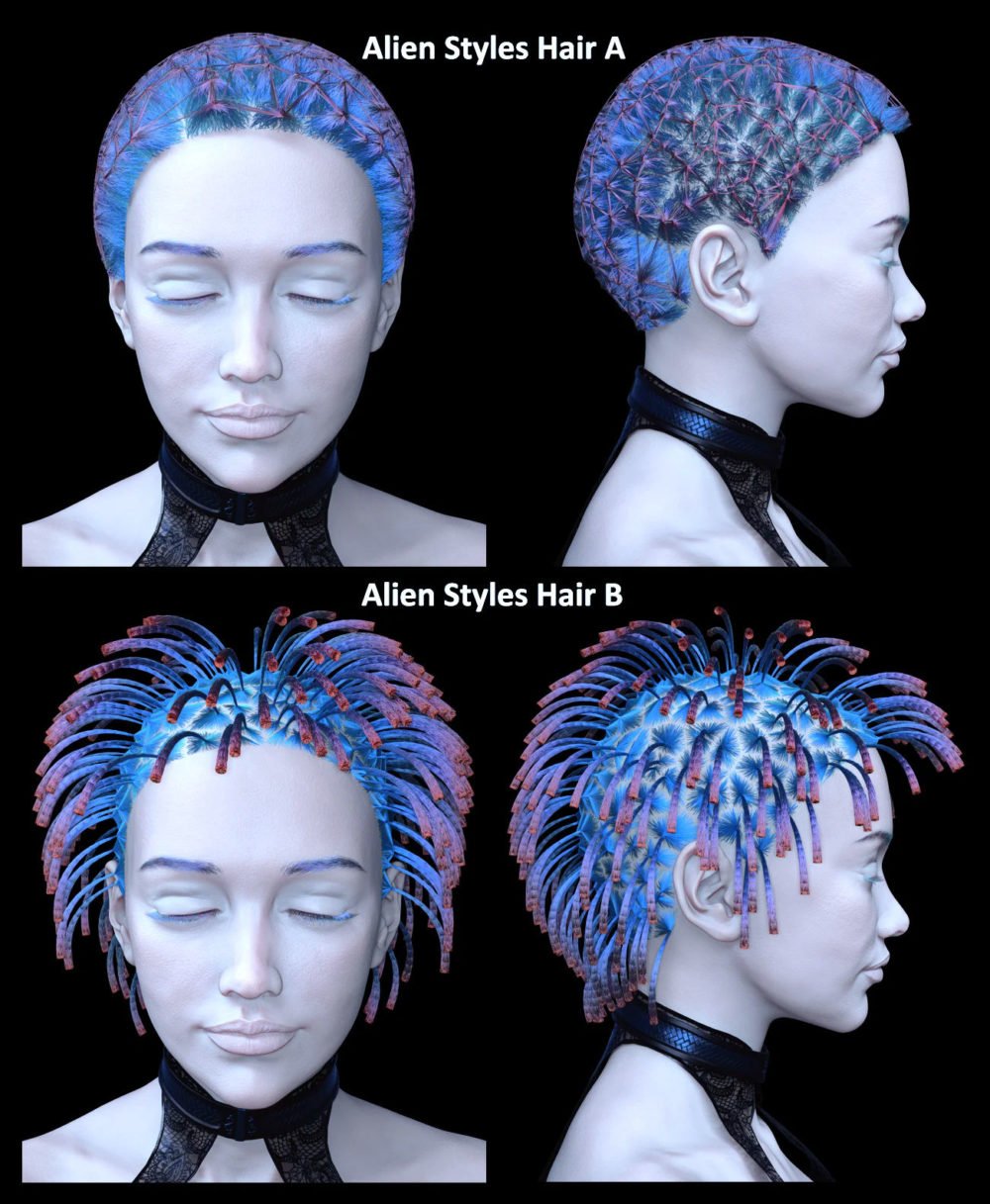 Alien Styles Hair for Genesis 8 Females