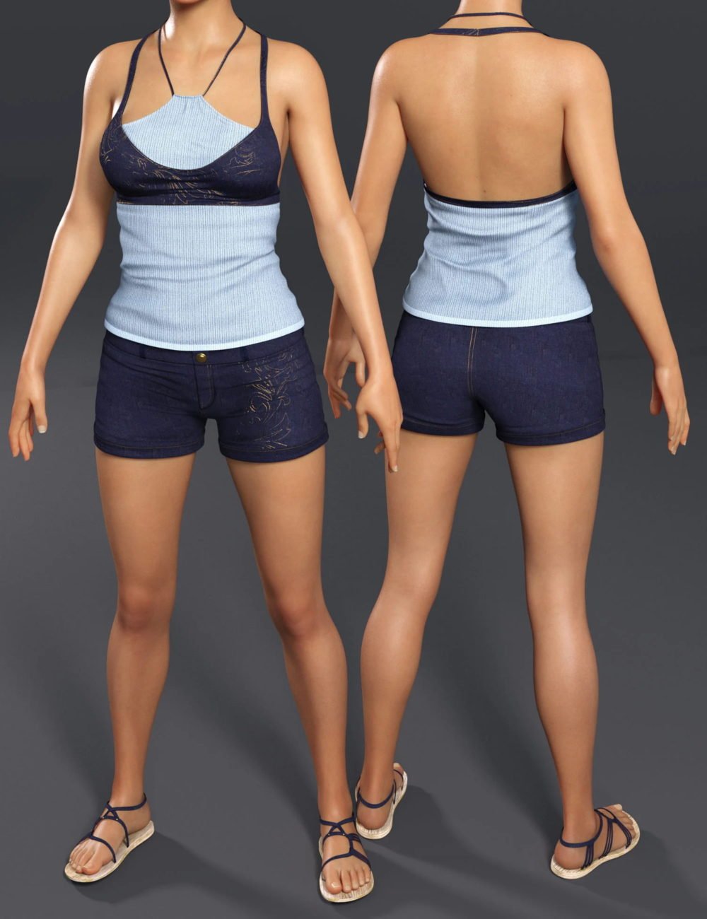 Be Carefree Outfit for Genesis 8 Female(s)