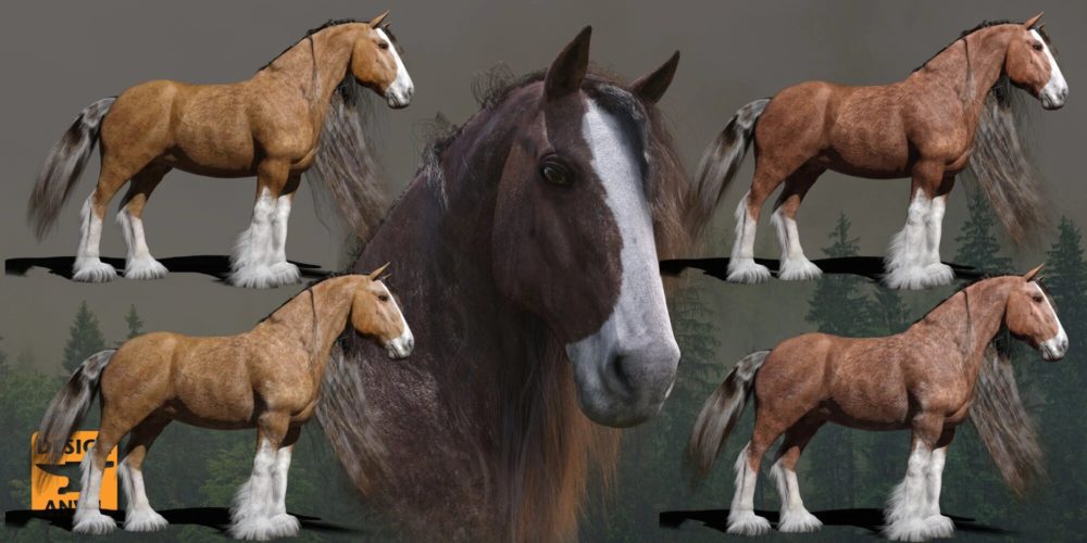 DA Clydesdale for Daz Horse 2