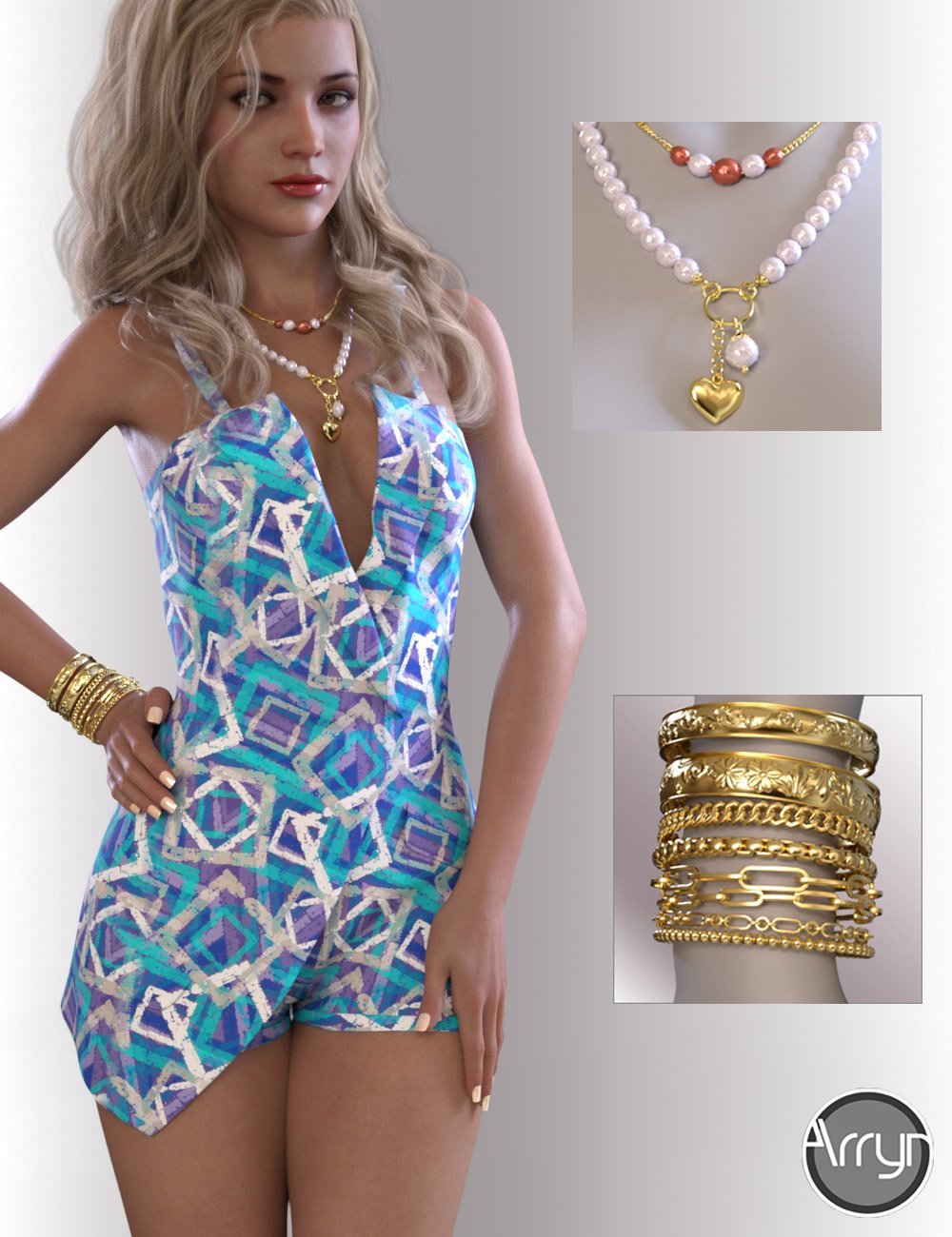 dForce Gina Outfit for Genesis 8.1 Females