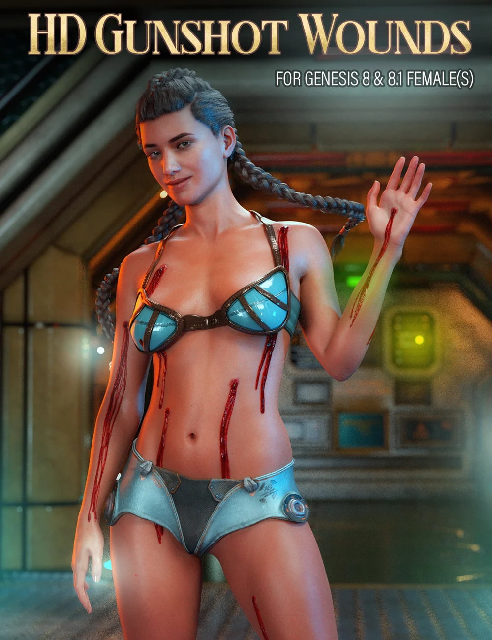 HD Gunshot Wounds for Genesis 8 and 8.1 Females