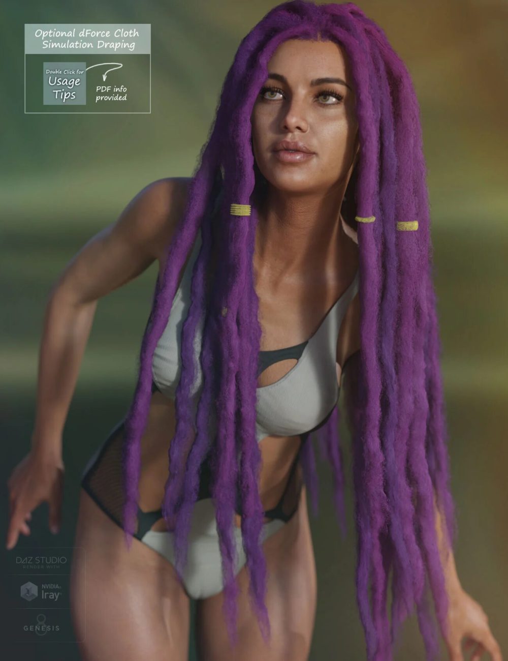 Mehrloc Hair for Genesis 8 and 8.1