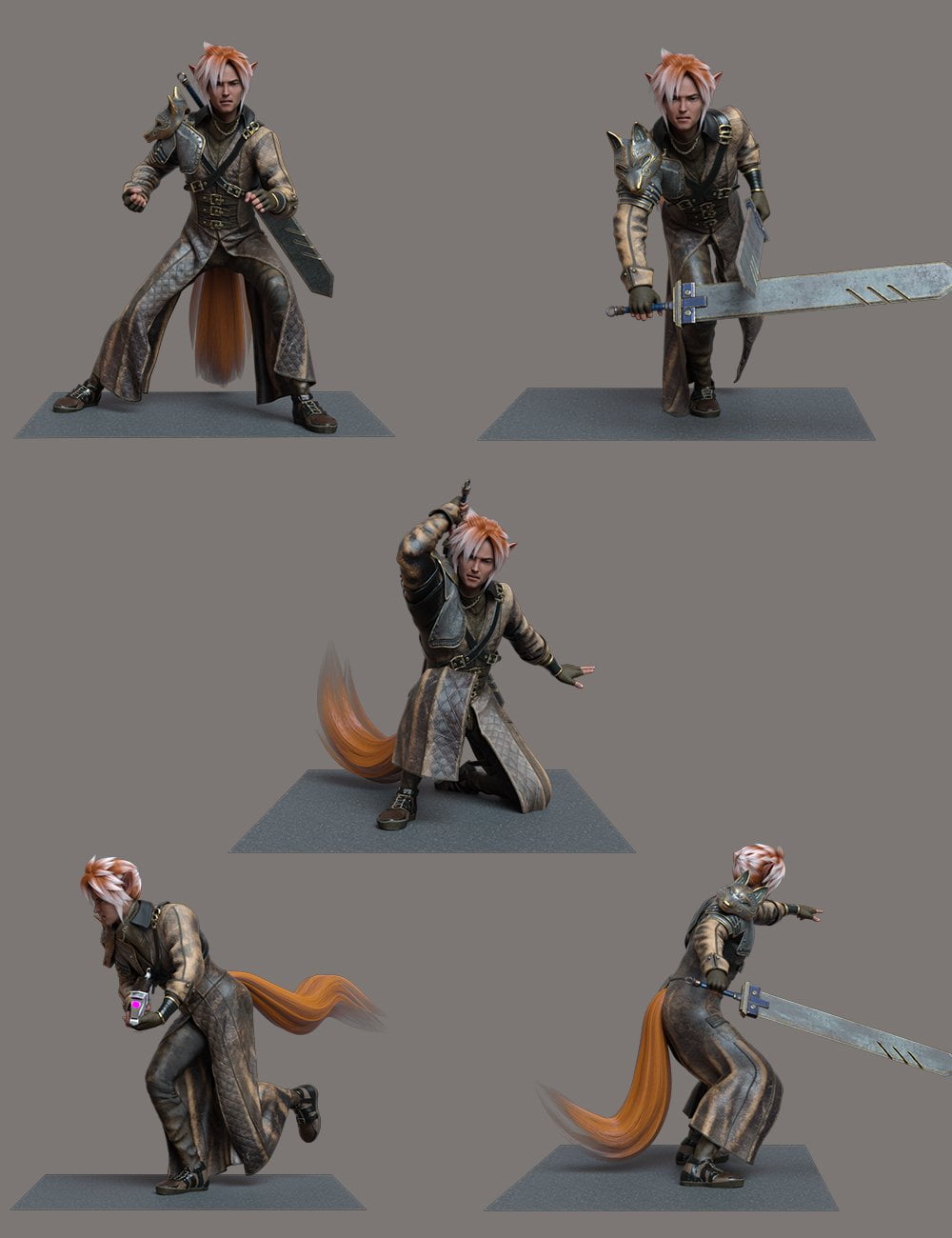 Mercenary Fox Hierarchical Poses for Kota 8.1