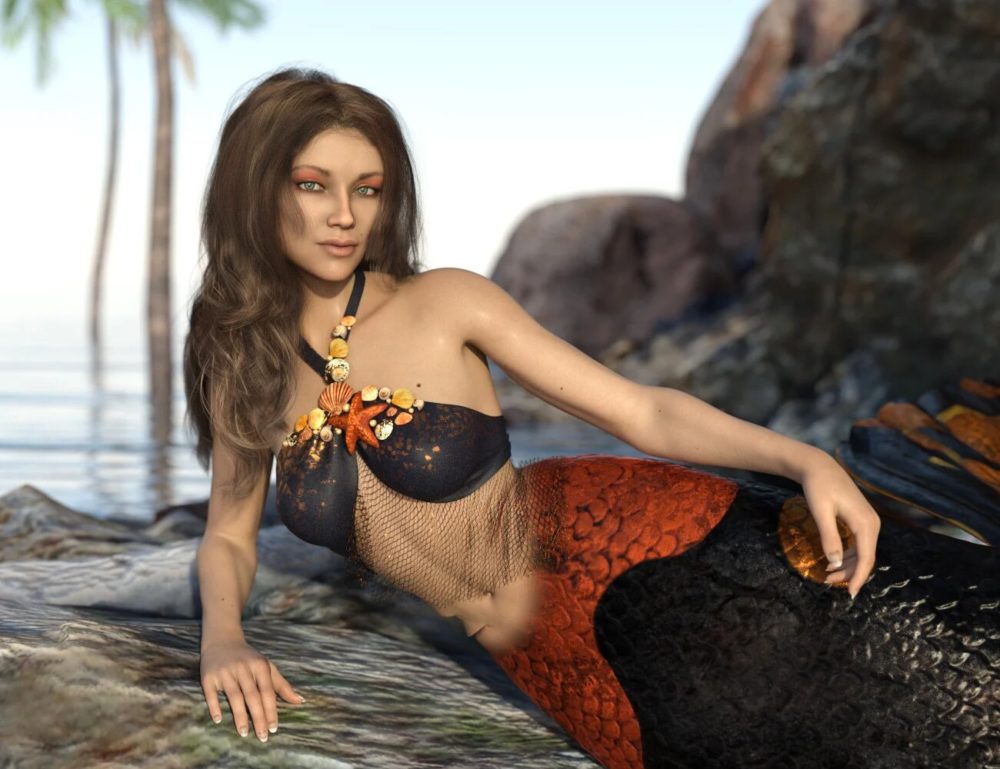 Mermaid Bikini for Genesis 8 and 8.1 Females