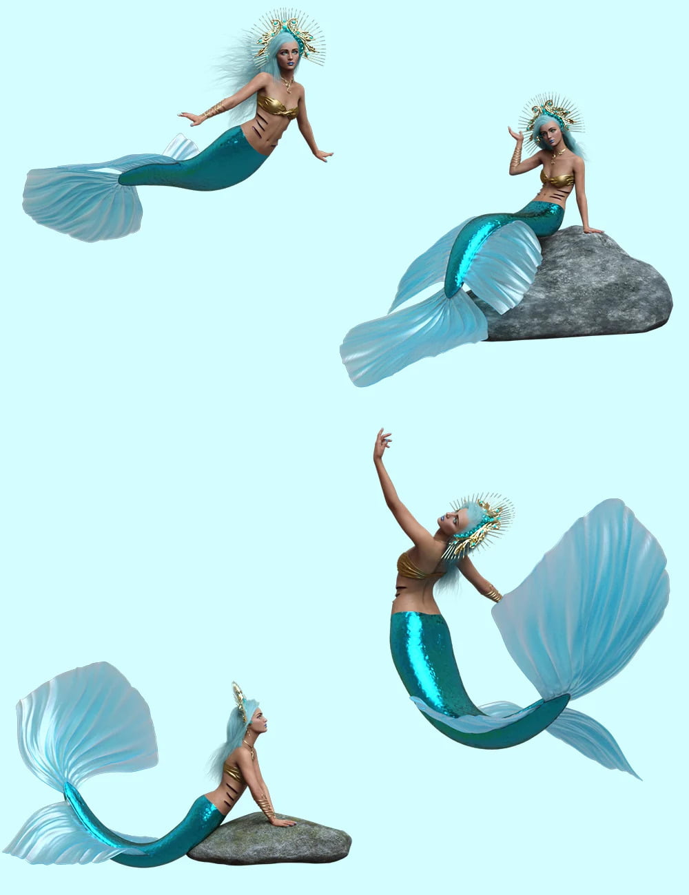Mermaid Song Hierarchical Poses for Coral 8.1