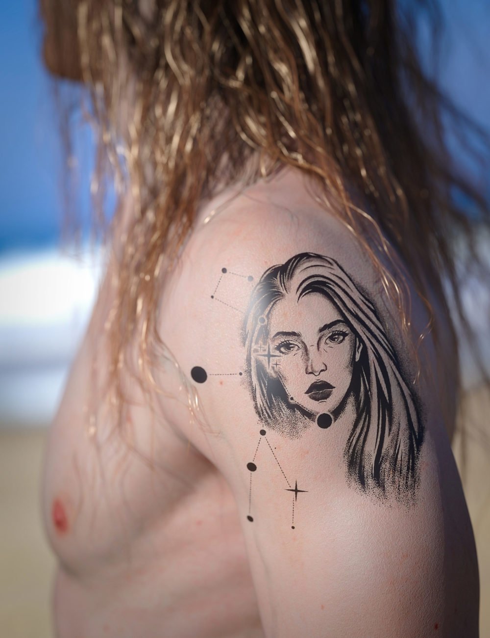 Virgo Zodiac Tattoo for Genesis 8.1