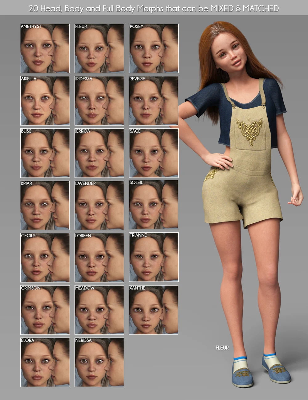 Whimsical Teens for Genesis 8 Female