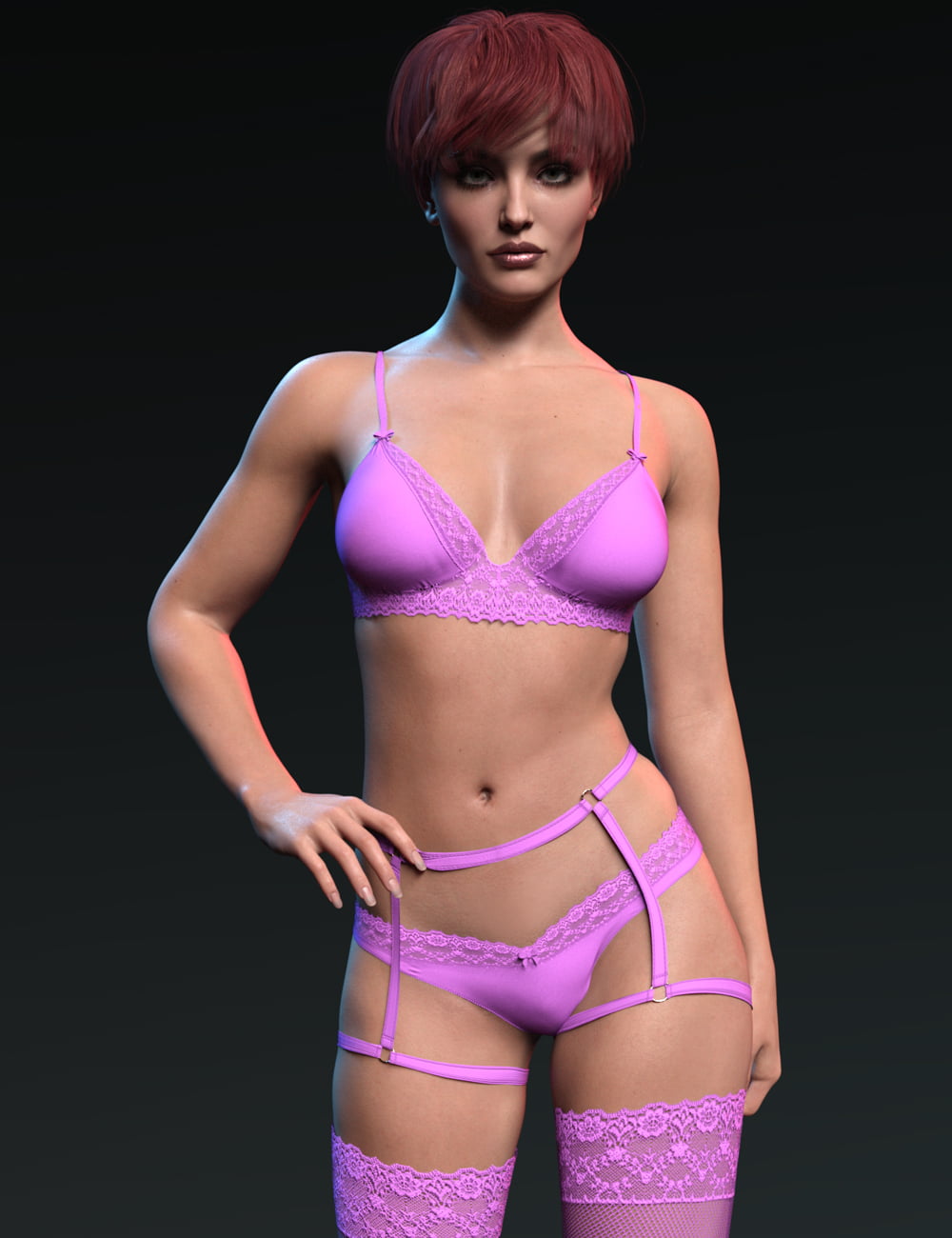 X-Fashion Simone Lingerie Set for Genesis 8.1 Females