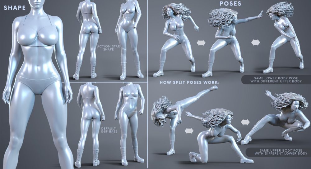 Z All About Action Shape and Pose Mega Set