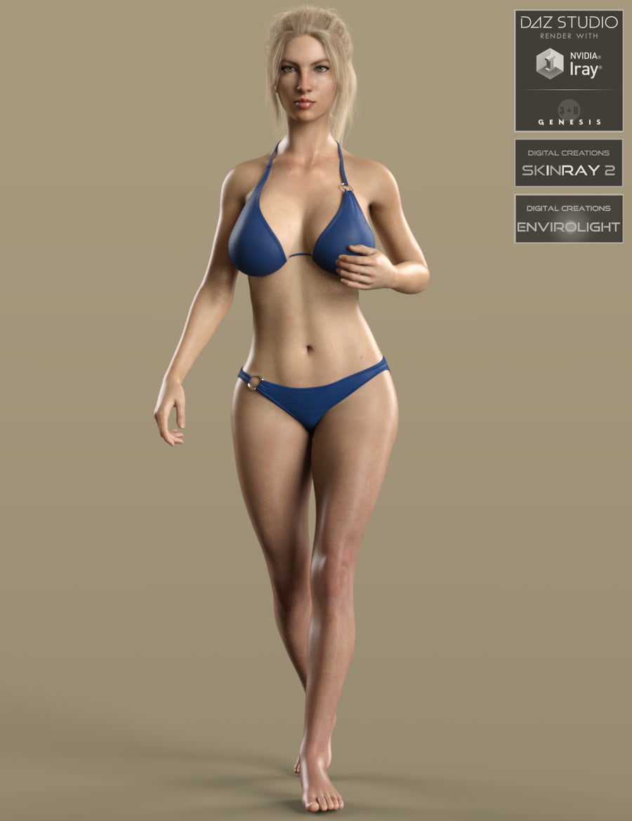 Anatomically Correct - Ashley for Genesis 3 and Genesis 8 Female