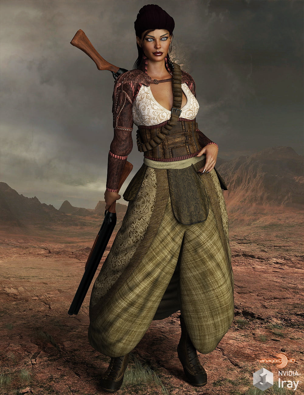 BLACKHAT - Outlanders: Mama Shotgun - for DazStudio and Genesis 8 Female